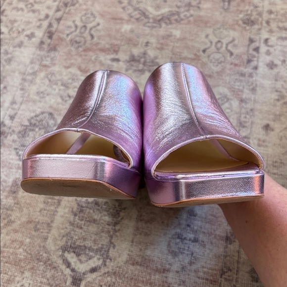 Reformation Mia Platform Sandal Pink Pearl Size 10 - Picture 8 of 15